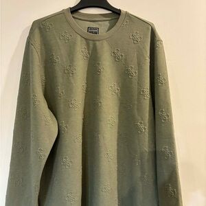 GUESS Men's Sage Green Crewneck Sweater
